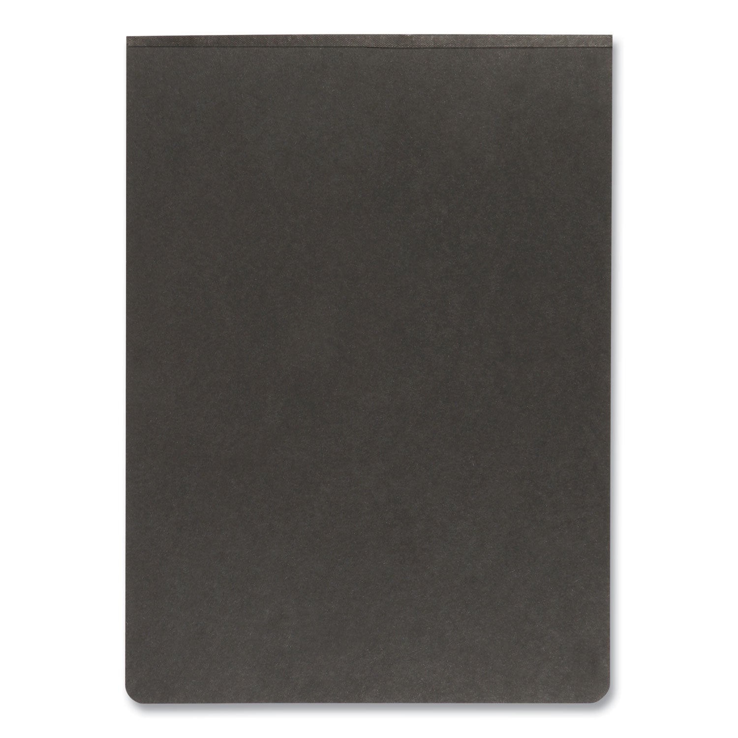 Pressboard Report Cover with Reinforced Top Hinge, Two-Prong Metal Fastener, 2" Capacity, 8.5 x 11, Black/Black