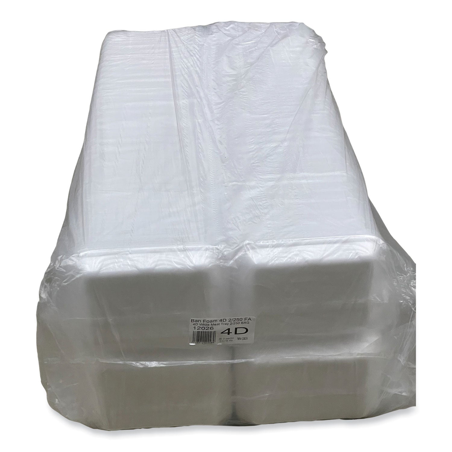 Meat Trays, #4D, 9.47 x 7.12 x 1.32, White, 500/Carton