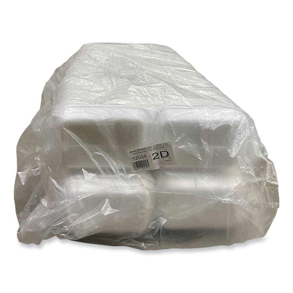 Meat Trays, #2D, 8.56 x 6.1 x 1.2, White, 500/Carton