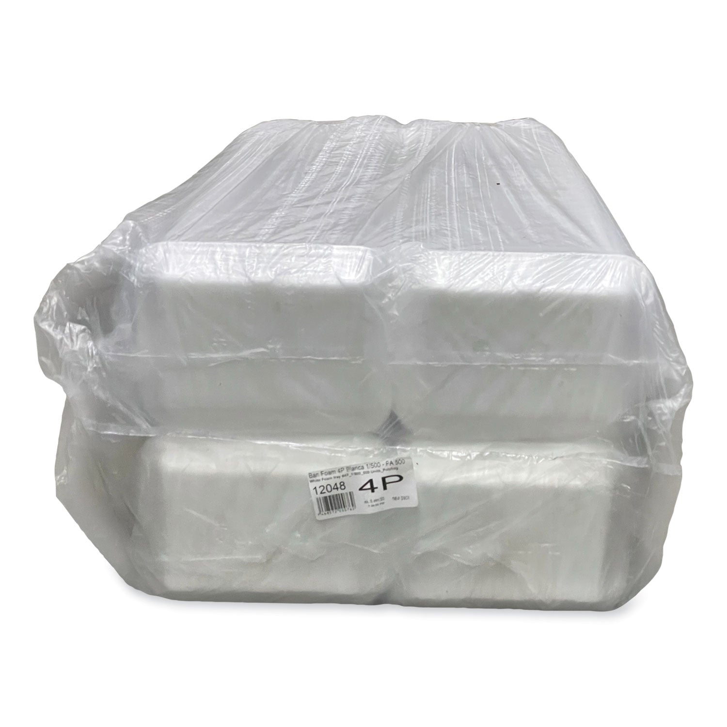 Meat Trays, #4P, 9.5 x 7.19 x 1.2, White, 500/Carton