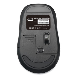 imouse-a10-antimicrobial-wireless-mouse-24-ghz-frequency-30-ft-wireless-range-left-right-hand-use-black-silver_adea10 - 5
