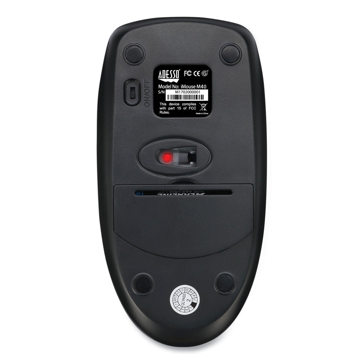 imouse-m60-antimicrobial-wireless-mouse-24-ghz-frequency-30-ft-wireless-range-left-right-hand-use-black_adem60 - 3