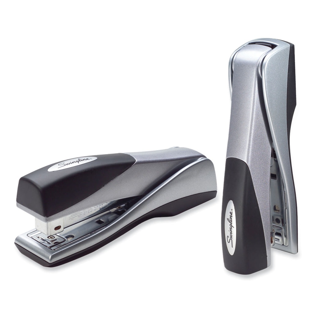 Optima Grip Full Strip Stapler, 25-Sheet Capacity, Silver