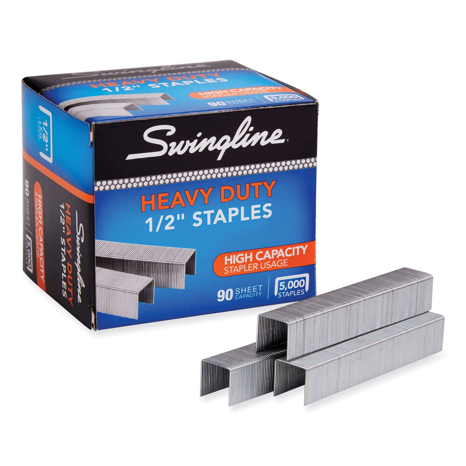 S.F. 39 Heavy-Duty Staples, 0.5" Leg, 0.5" Crown, Steel, 5,000/Box