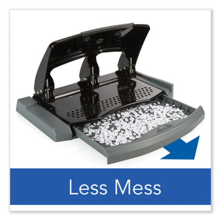 45-Sheet SmartTouch Three-Hole Punch, 9/32" Holes, Black/Gray