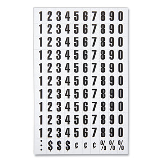 Interchangeable Magnetic Board Accessories, Numbers, Black, 0.75"h - 