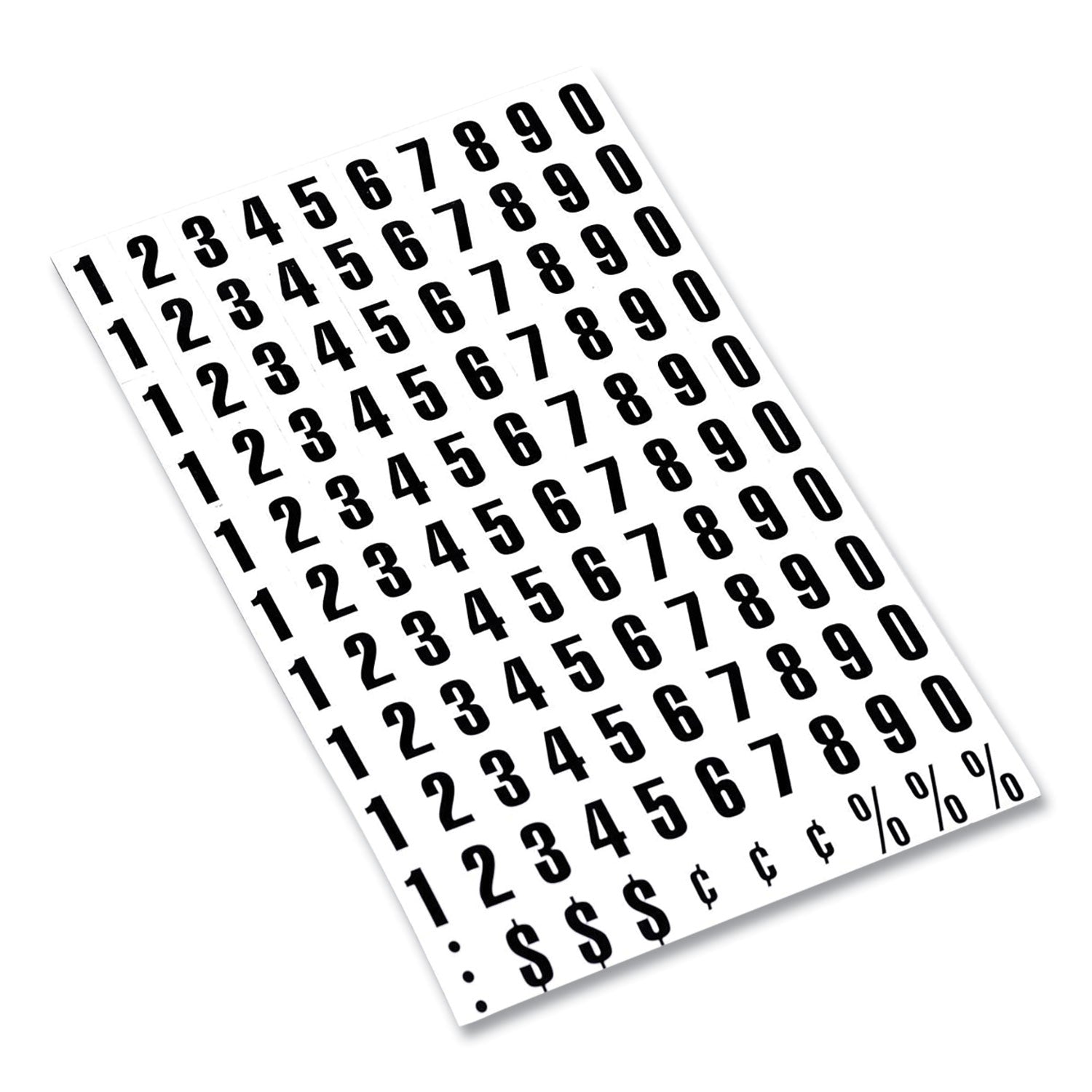 Interchangeable Magnetic Board Accessories, Numbers, Black, 0.75"h - 