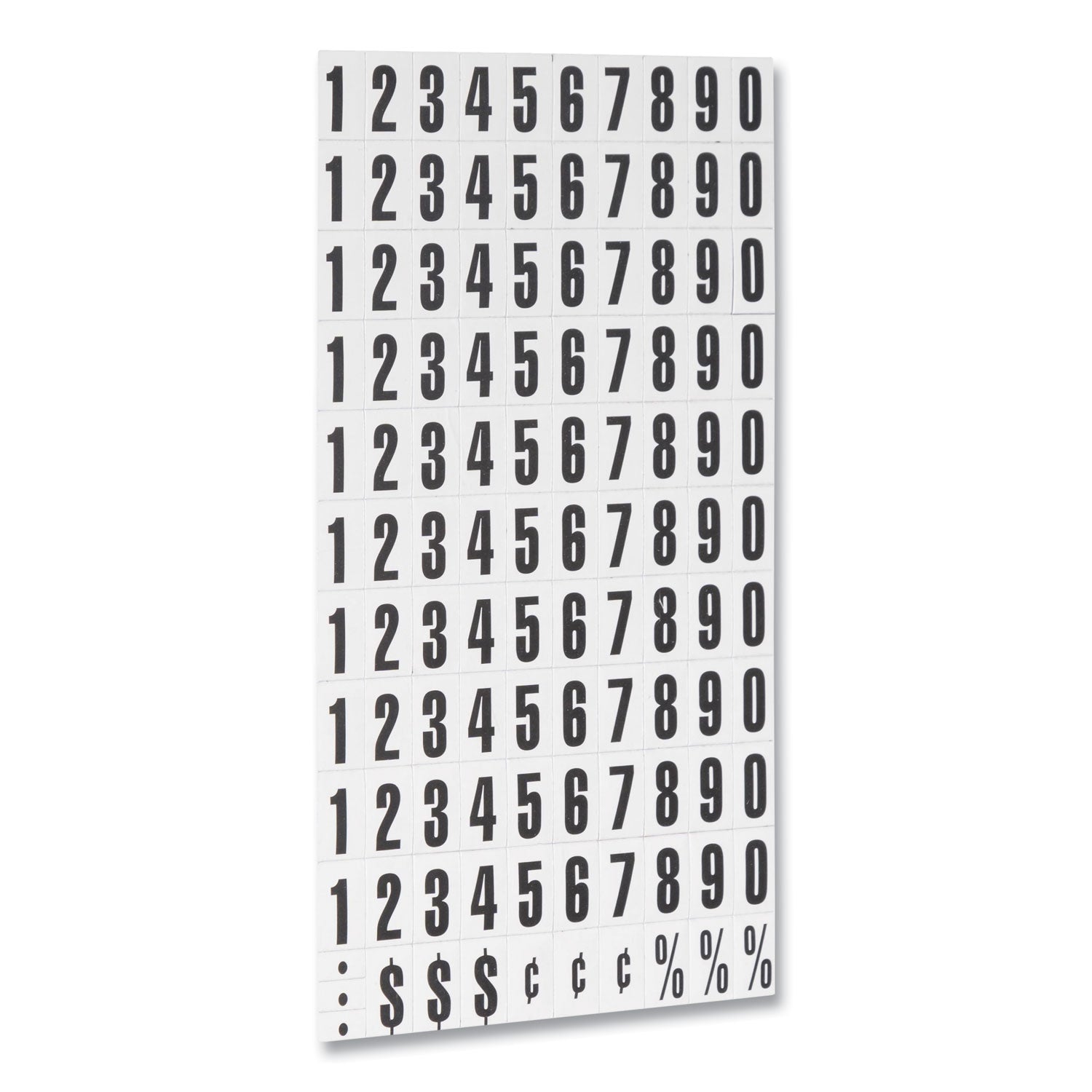 Interchangeable Magnetic Board Accessories, Numbers, Black, 0.75"h - 