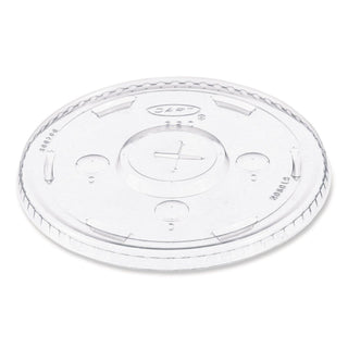 Straw-Slot Cold Cup Lids, Fits 30 oz to 32 oz Cups, Clear, 50/Sleeve, 20 Sleeves/Carton