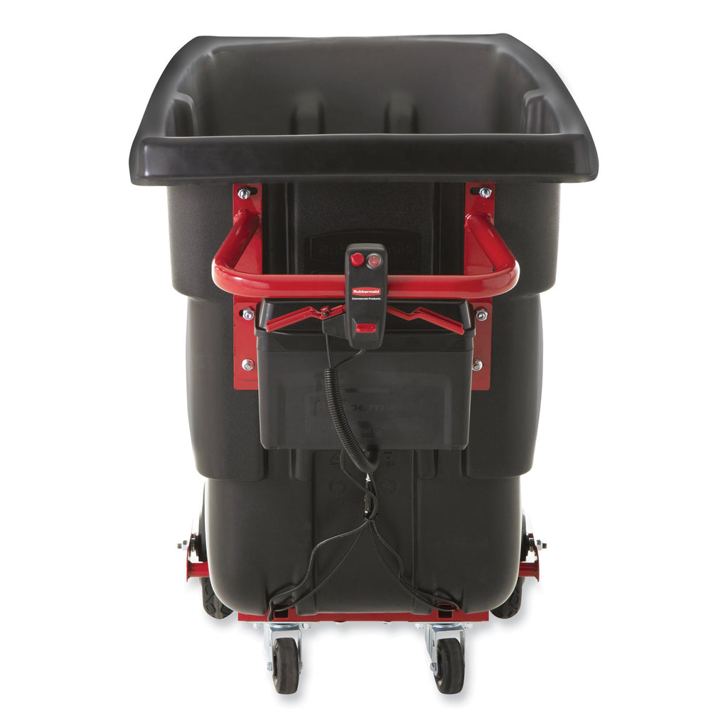 Motorized Roto Tilt Truck, 101 gal, 850 lb Capacity, Plastic, Black
