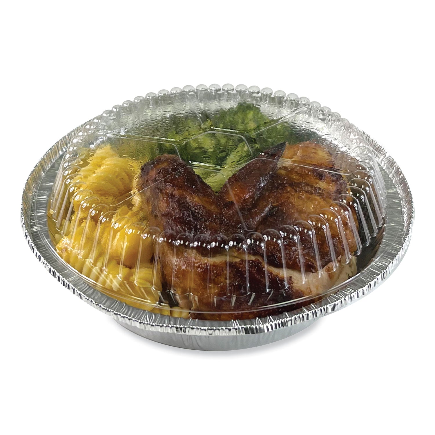 round-aluminum-to-go-container-lids-dome-lid-7-clear-plastic-500-carton_bwkround7clid - 3
