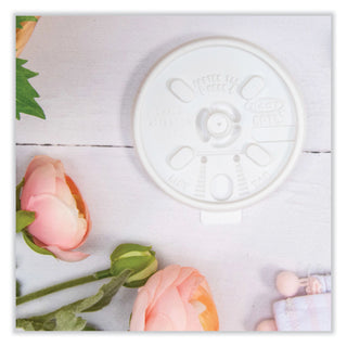 Lift n' Lock Plastic Hot Cup Lids, Fits 8 oz Cups, White, 1,000/Carton