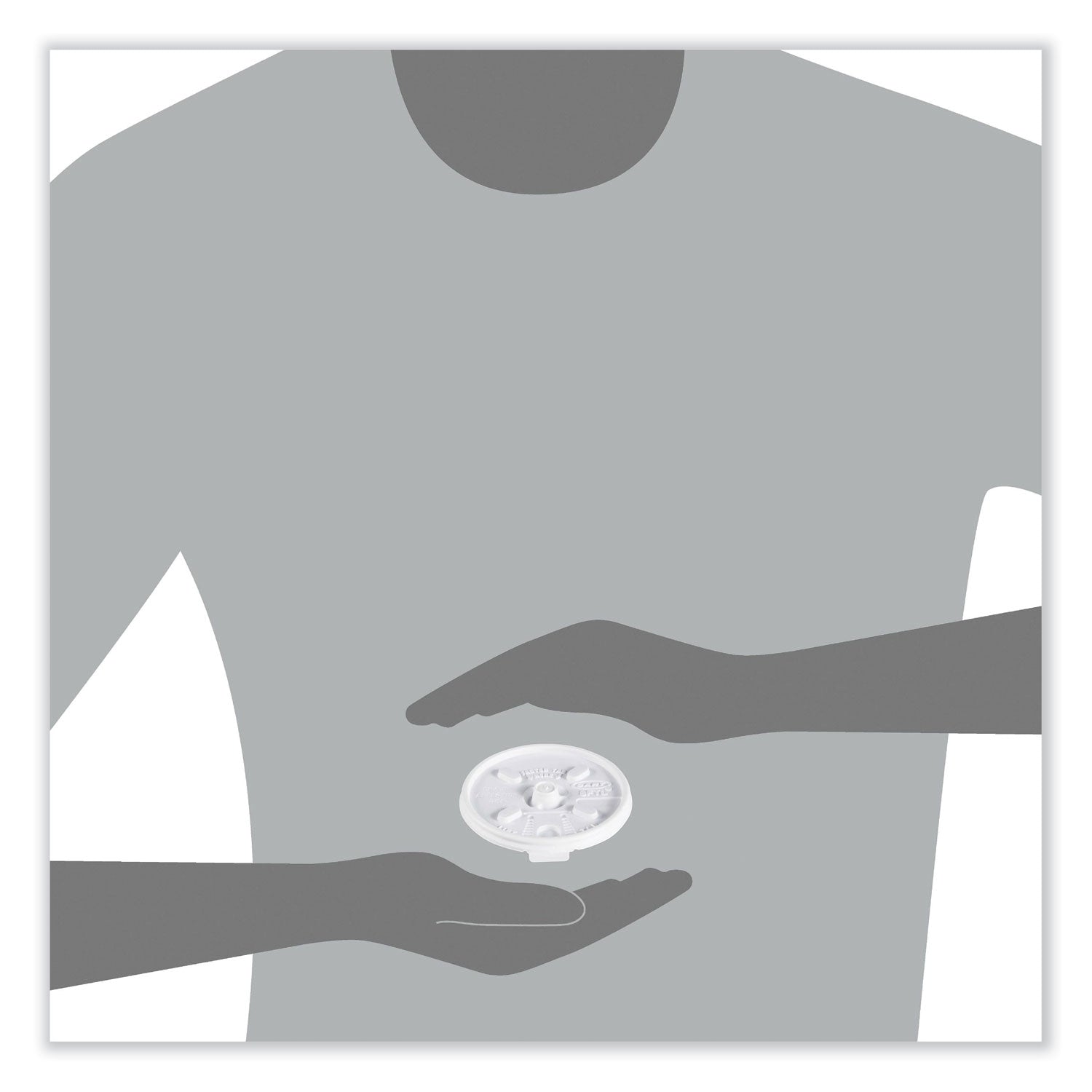 Lift n' Lock Plastic Hot Cup Lids, Fits 8 oz Cups, White, 1,000/Carton
