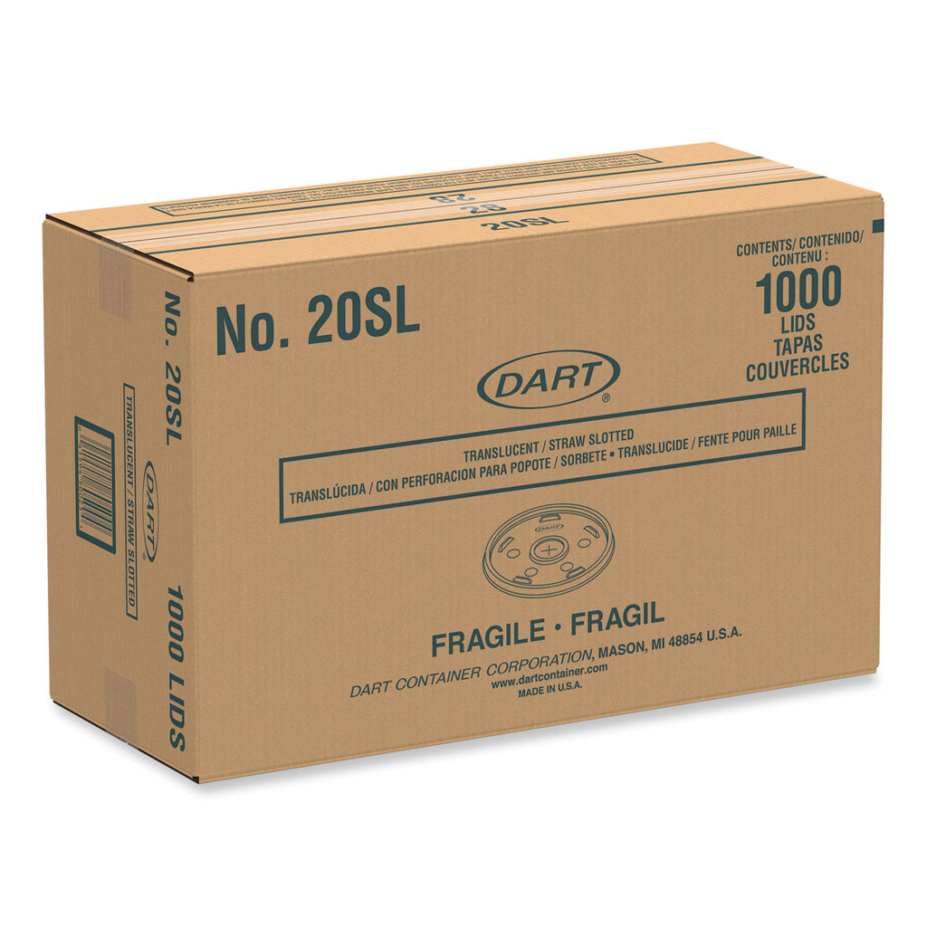 Cold Cup Lids, Fits 8 to 32 oz Cups/Containers, Translucent, 100/Sleeve, 10 Sleeves/Carton