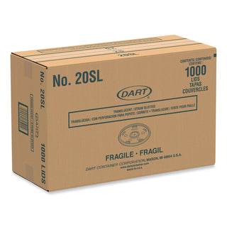Cold Cup Lids, Fits 8 to 32 oz Cups/Containers, Translucent, 100/Sleeve, 10 Sleeves/Carton