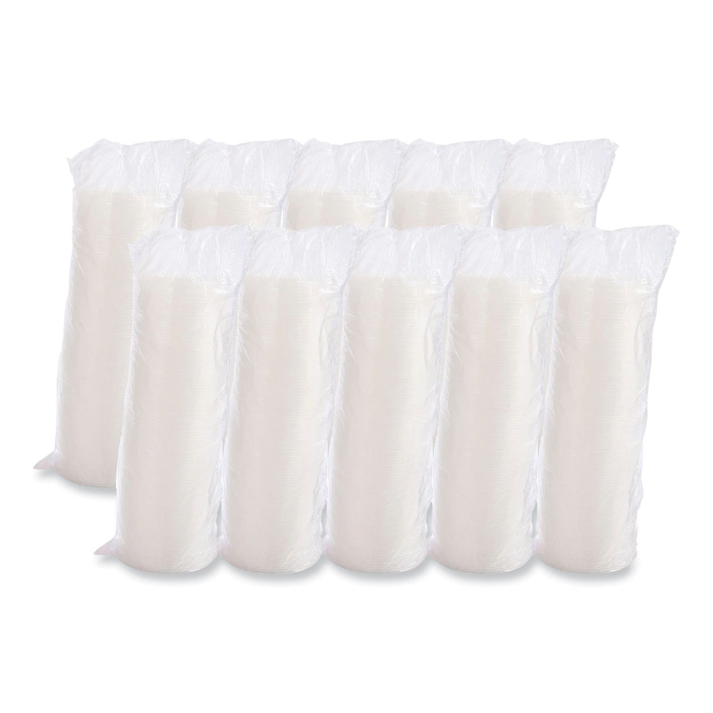 Cold Cup Lids, Fits 8 to 32 oz Cups/Containers, Translucent, 100/Sleeve, 10 Sleeves/Carton