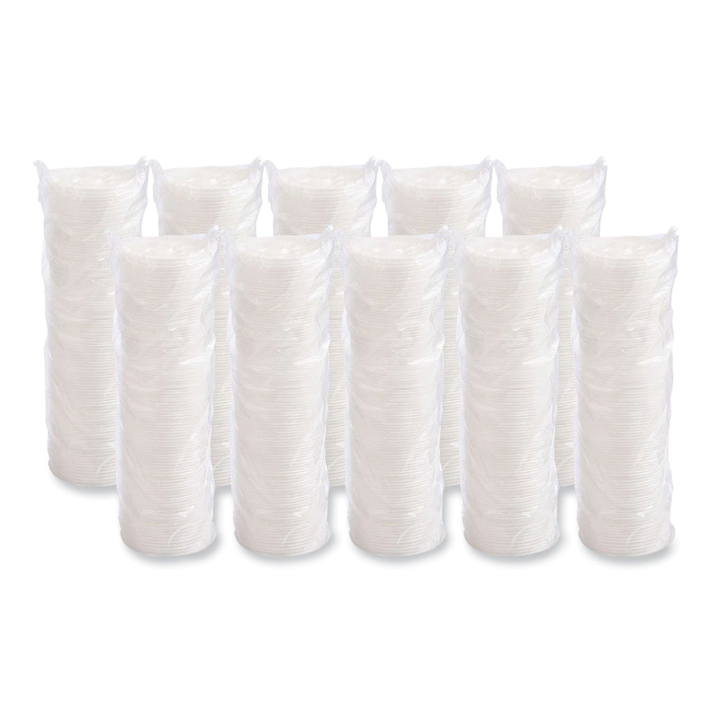 Lift n' Lock Plastic Hot Cup Lids, Fits 8 oz Cups, White, 1,000/Carton