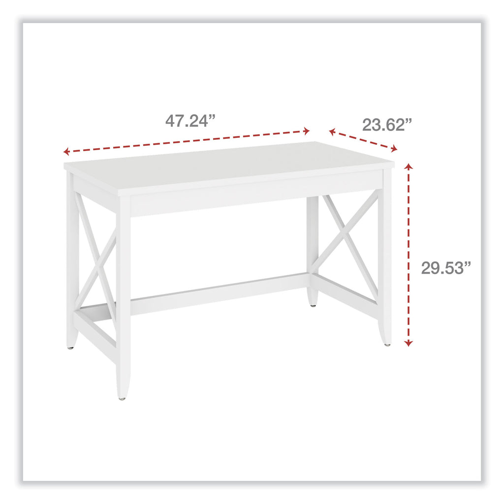 Farmhouse Writing Desk, 47.24" x 23.62" x 29.53", White