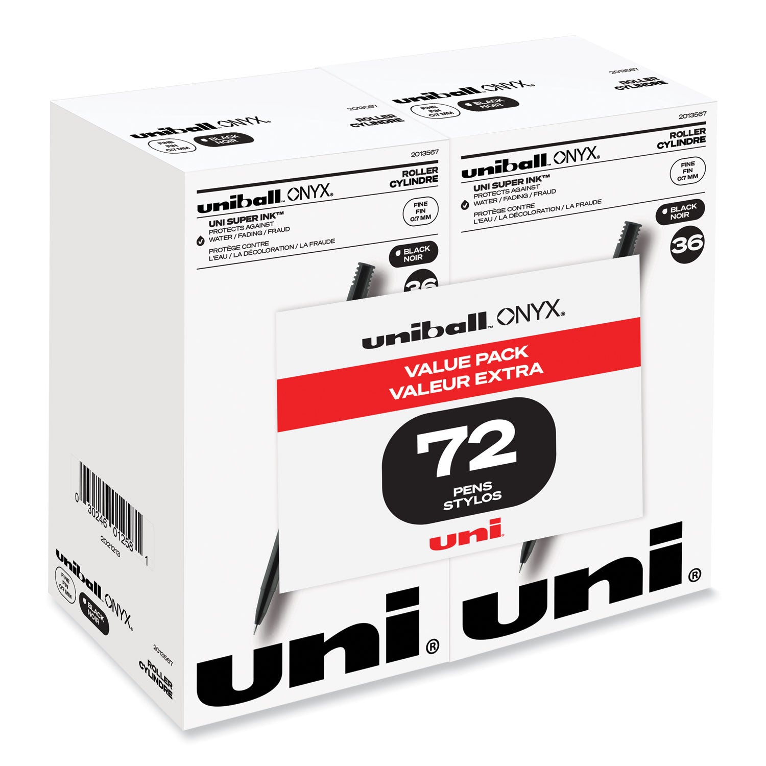 onyx-roller-ball-pen-stick-fine-07-mm-black-ink-black-barrel-72-pack_ubc2013567 - 1