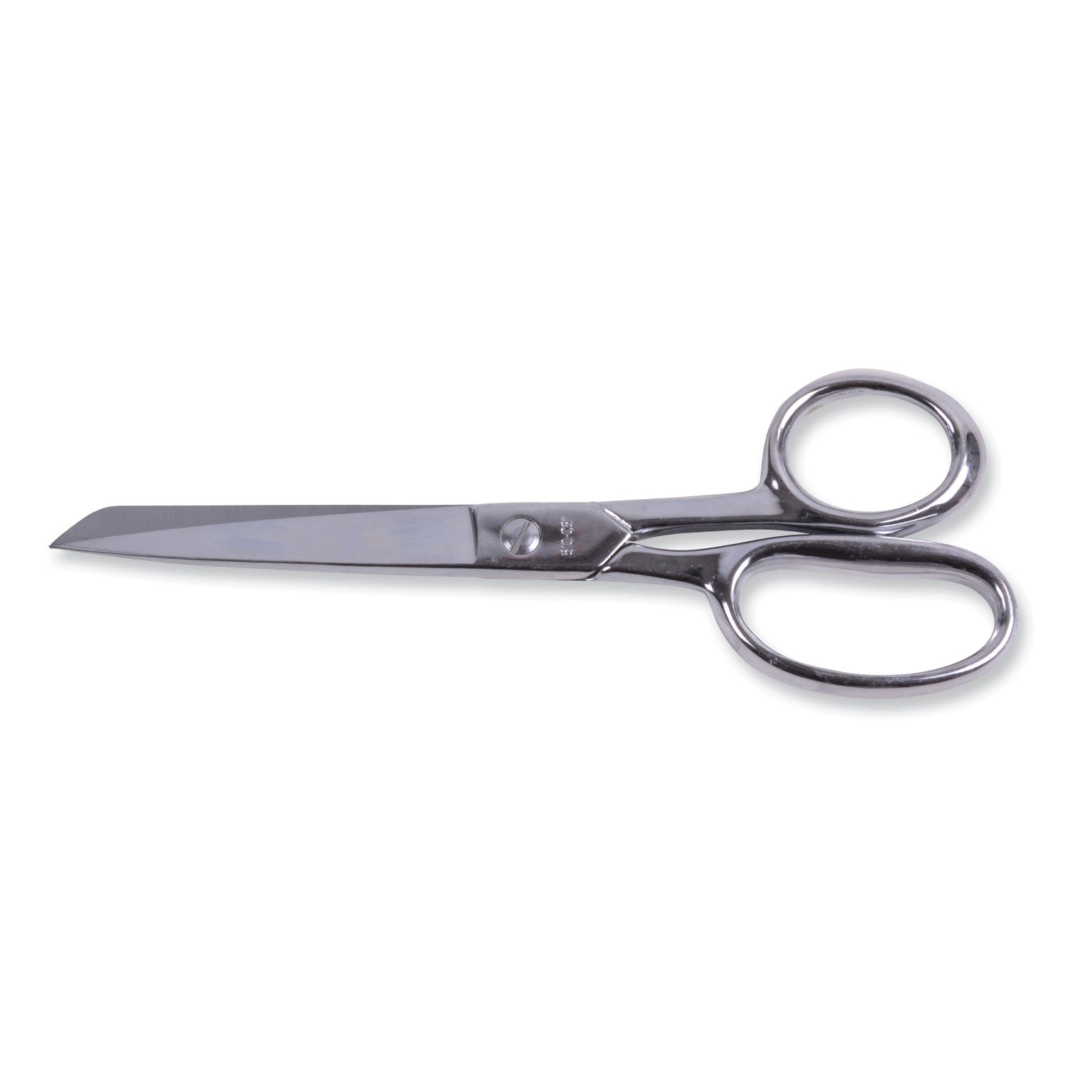 Hot Forged Carbon Steel Shears, 8" Long, 3.88" Cut Length, Nickel Straight Handle - 