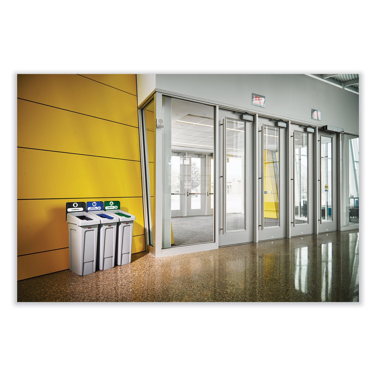 slim-jim-recycling-station-kit-3-stream-landfill-mixed-recycling-69-gal-plastic-blue-gray-green_rcp2007918 - 6