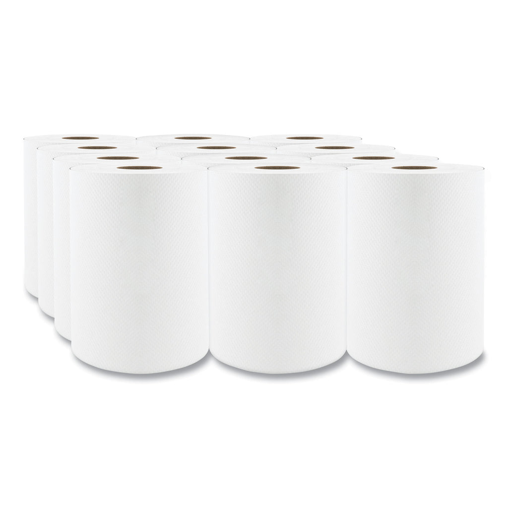 Select Roll Paper Towels, 1-Ply, 7.88" x 350 ft, White, 12 Rolls/Carton