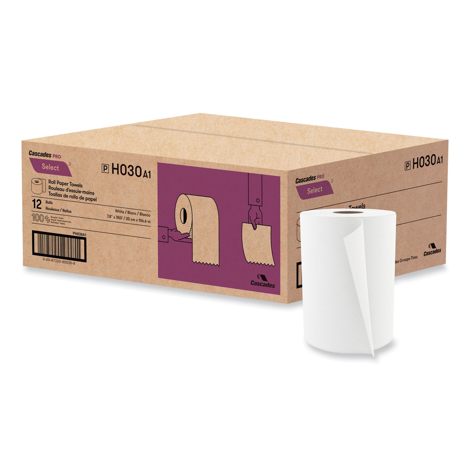 select-roll-paper-towels-1-ply-788-x-350-ft-white-12-rolls-carton_csdh030 - 3