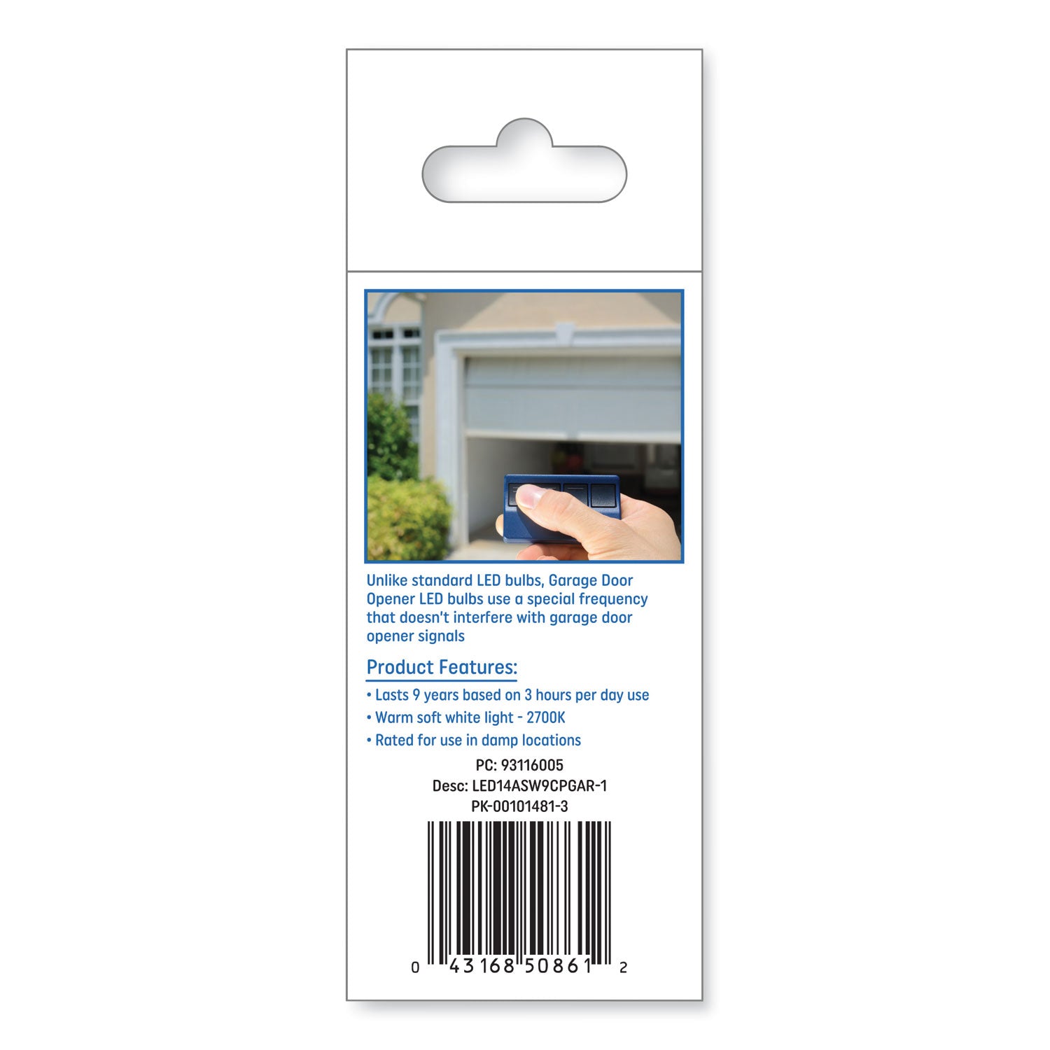 LED Soft White A19 Garage Door Opener Bulb, 14 W
