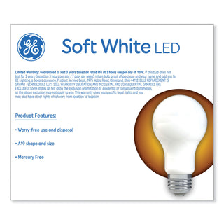 Classic LED Soft White Non-Dim A19 Light Bulb, 9 W, 2/Pack