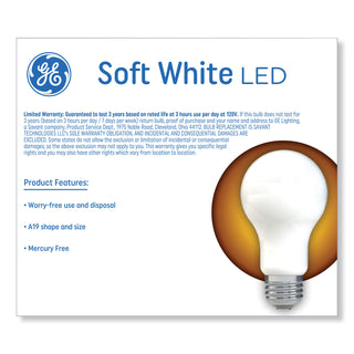 Classic LED Non-Dim A19 Light Bulb, 12 W, Soft White, 2/Pack