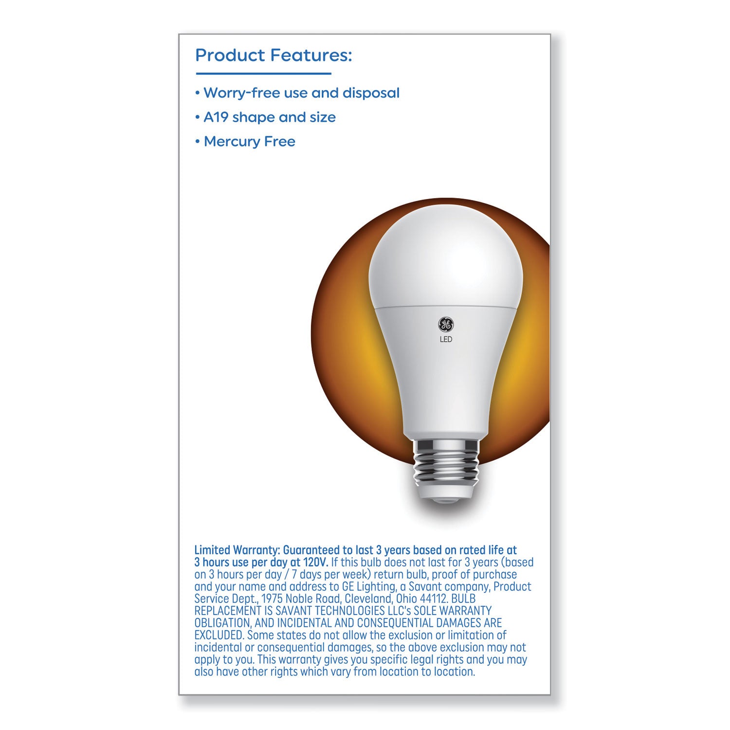 Classic LED SW Non-Dim A19 3-Way Light Bulb, 6 W; 12 W; 17 W, Soft White