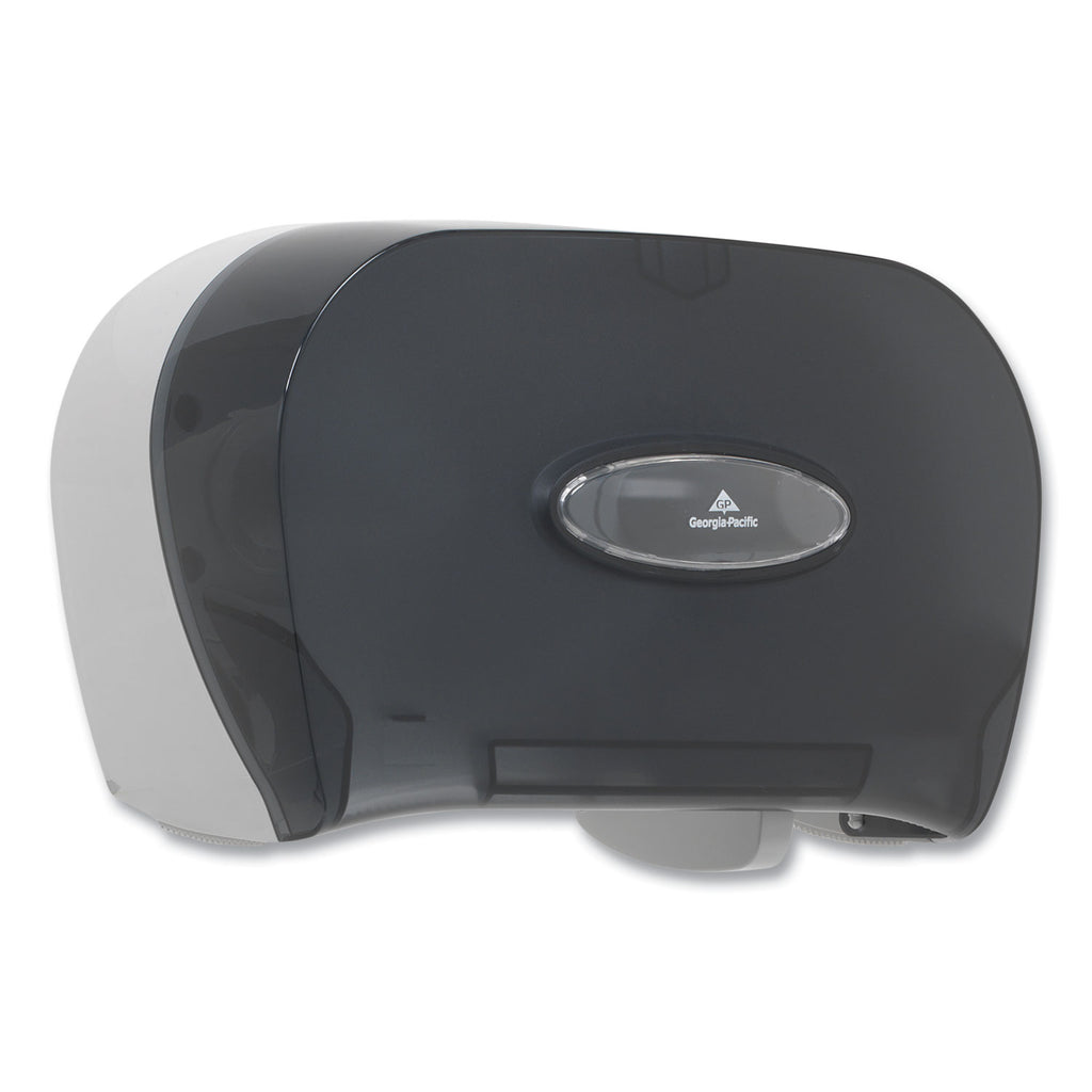 Two-Roll Bathroom Tissue Dispenser, 13.56 x 5.75 x 8.63, Smoke