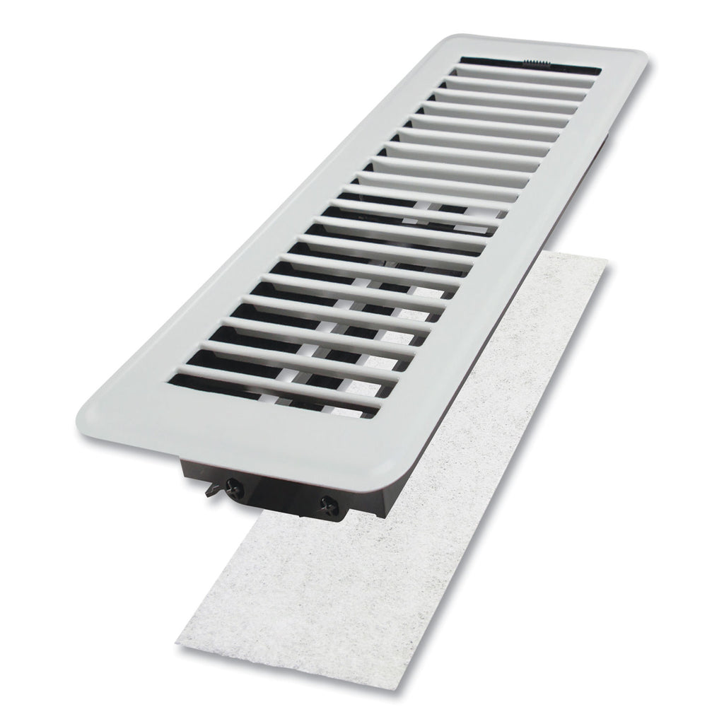 Electrostatic Register Filter, 4 x 12 x 0.1, White, 12/Pack