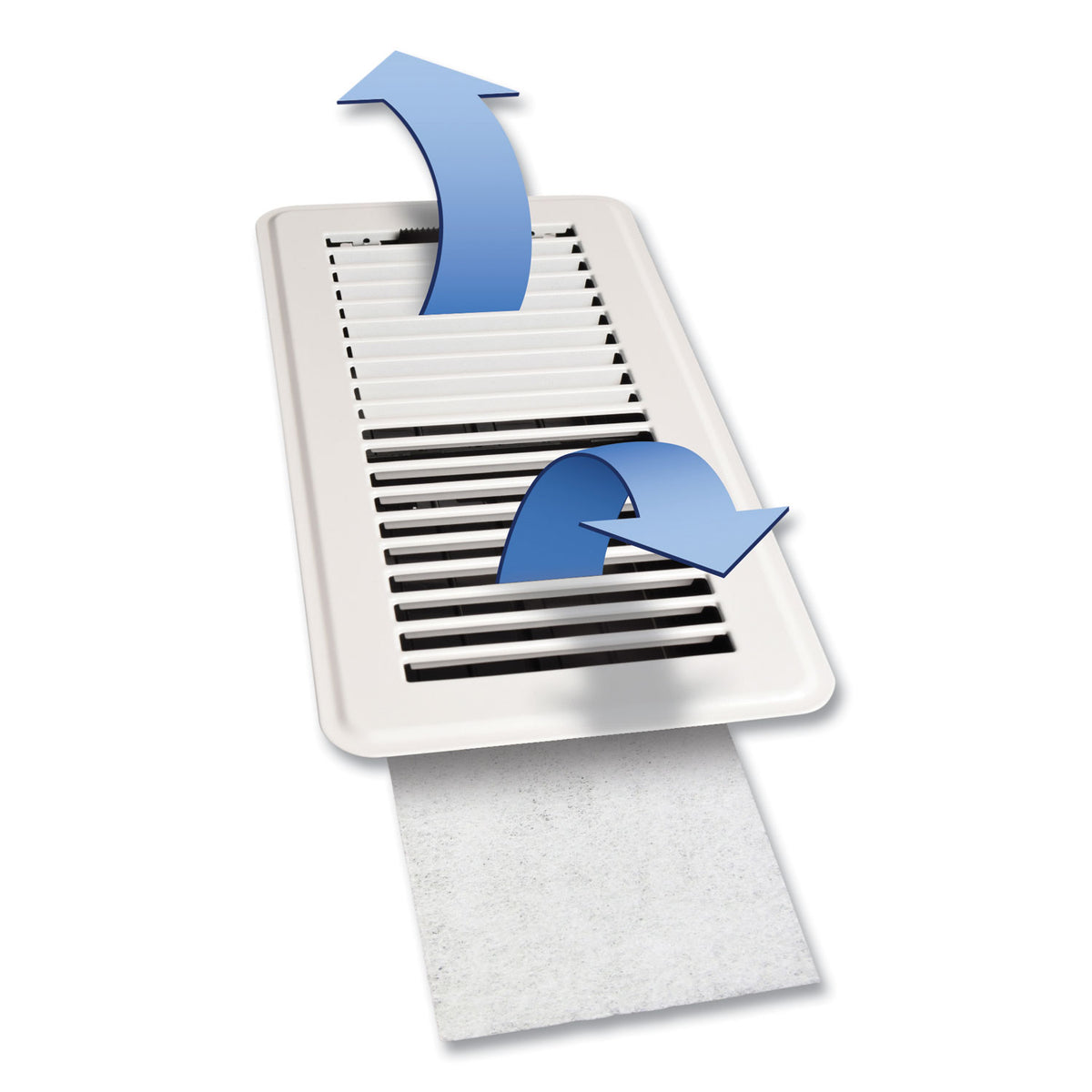 Electrostatic Register Filter, 4 x 12 x 0.1, White, 12/Pack