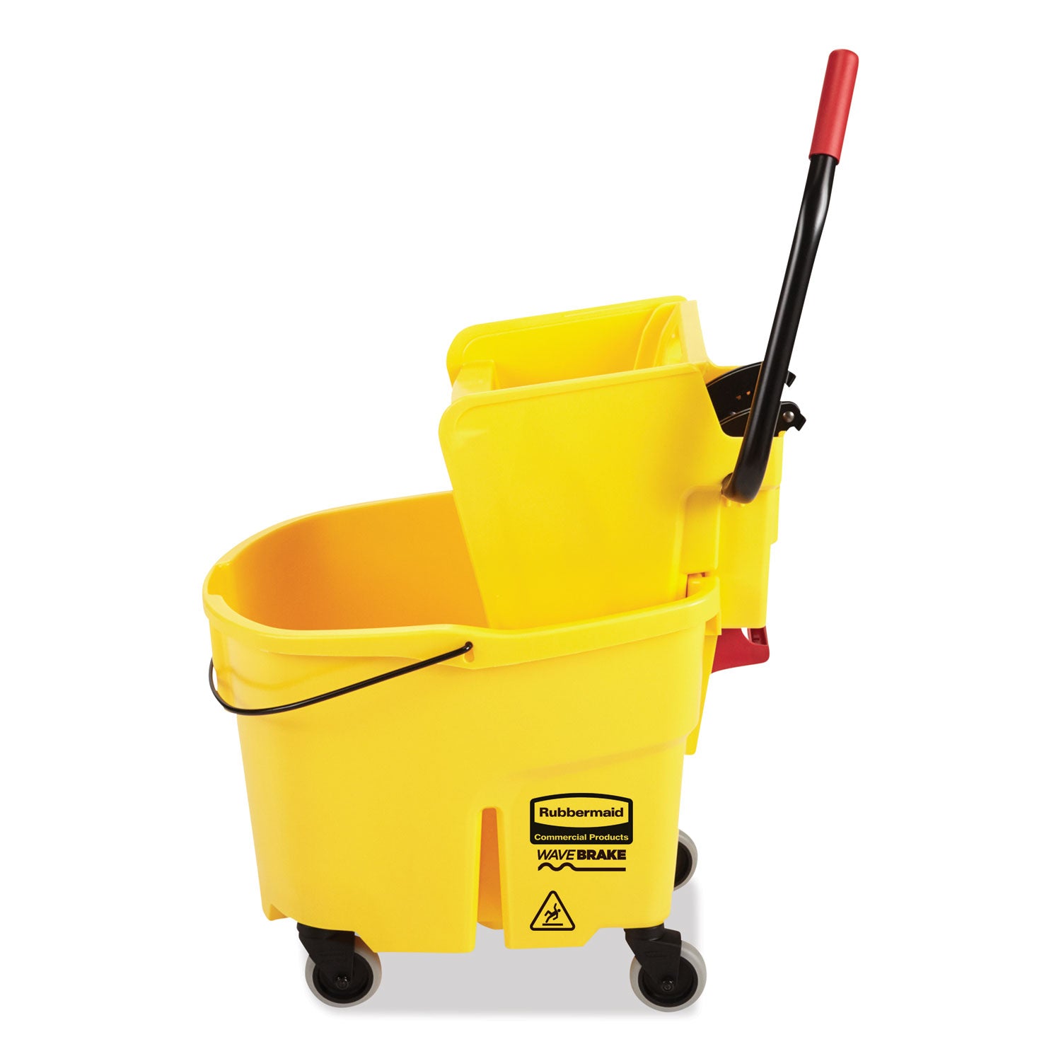 Rubbermaid Commercial - Wavebrake 35-Quart Bucket/Wringer Combinations, Yellow, Sold as 1 EA