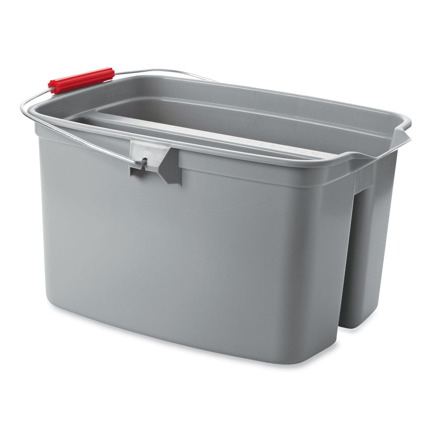 Double Utility Pail, 17 qt, Plastic, Gray - 3