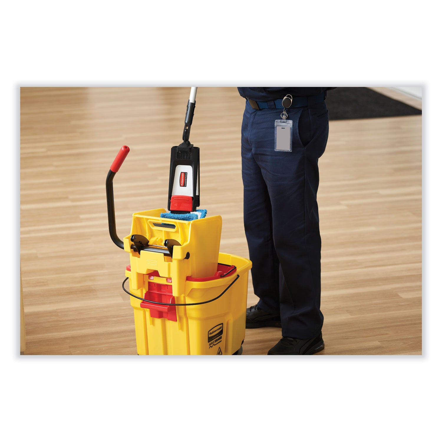 Rubbermaid Commercial - Wavebrake 35-Quart Bucket/Wringer Combinations, Yellow, Sold as 1 EA