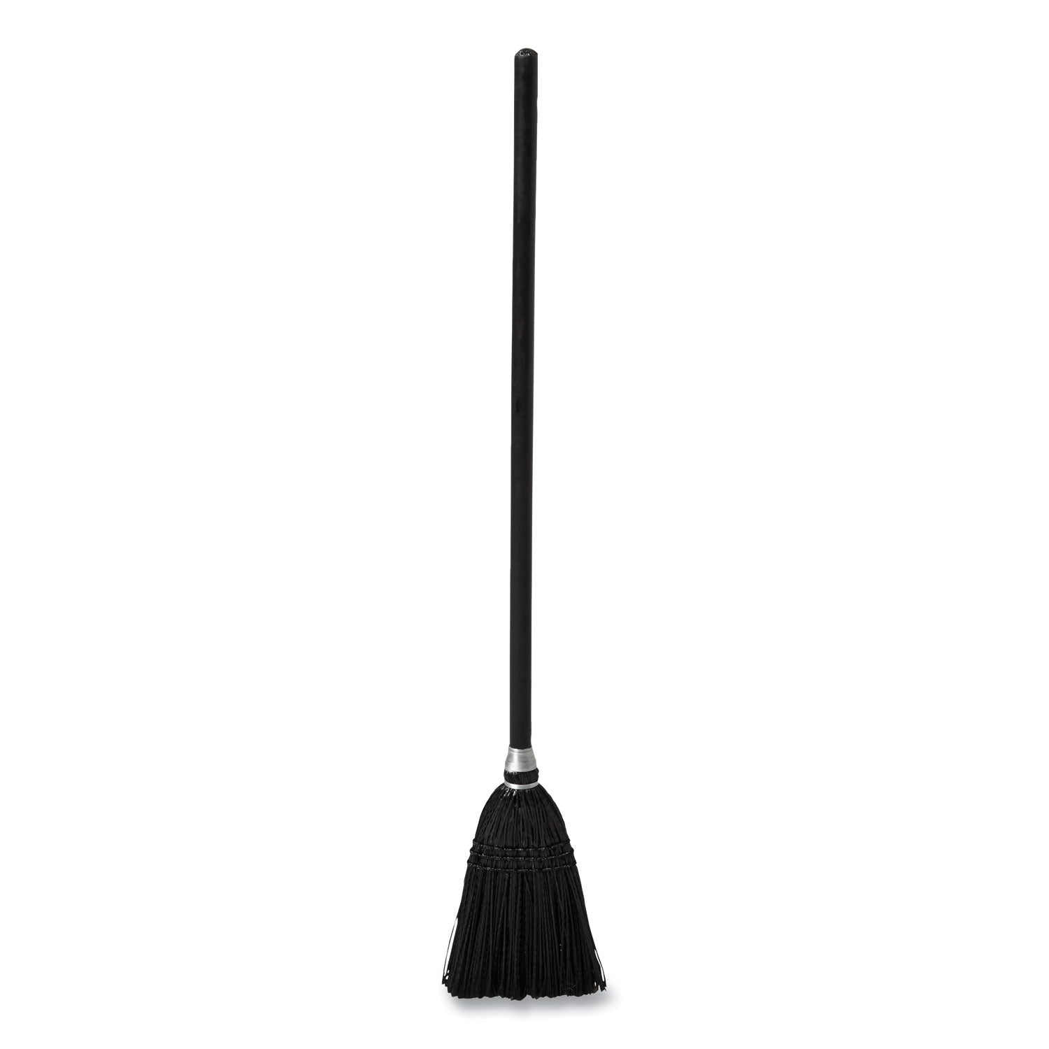 Lobby Pro Synthetic-Fill Broom, Synthetic Bristles, 37.5" Overall Length, Black - 