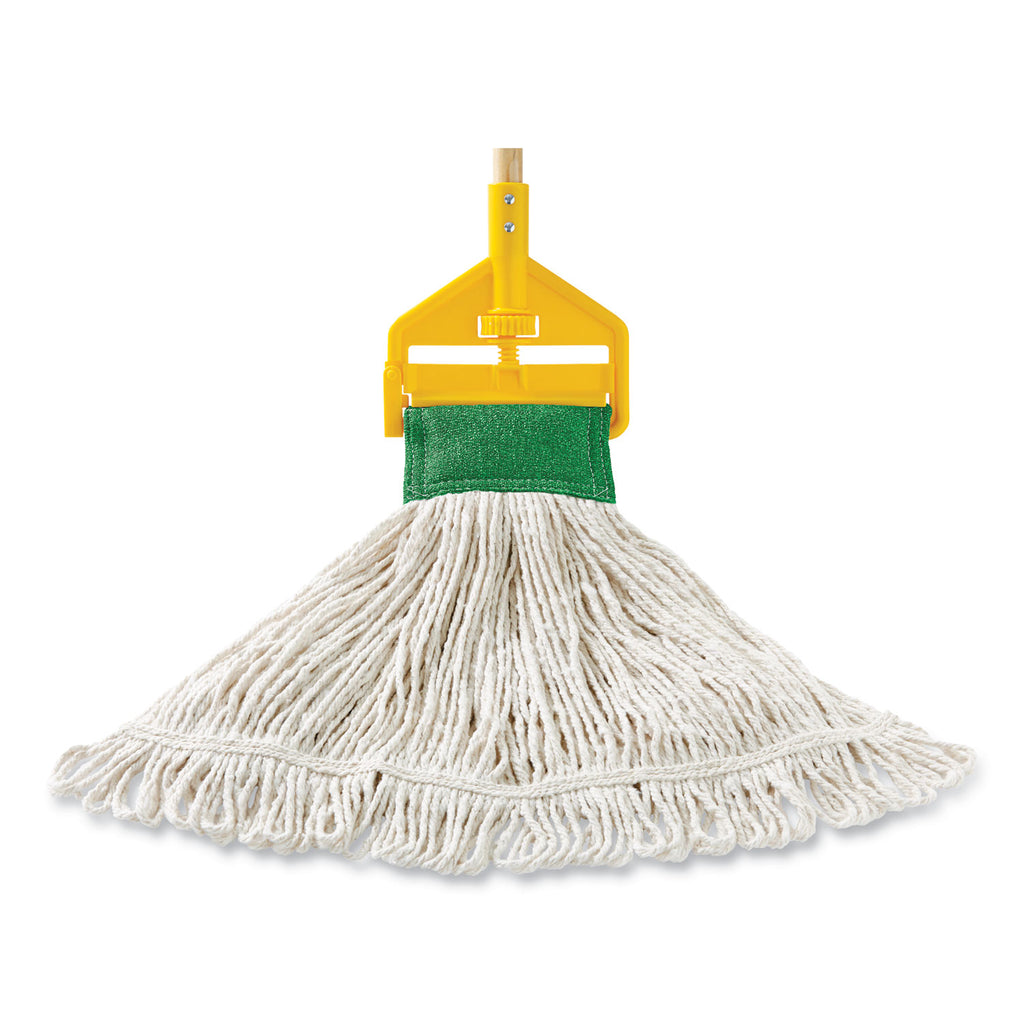Super Stitch Blend Mop Head, Large, Cotton/Synthetic, White, 6/Carton