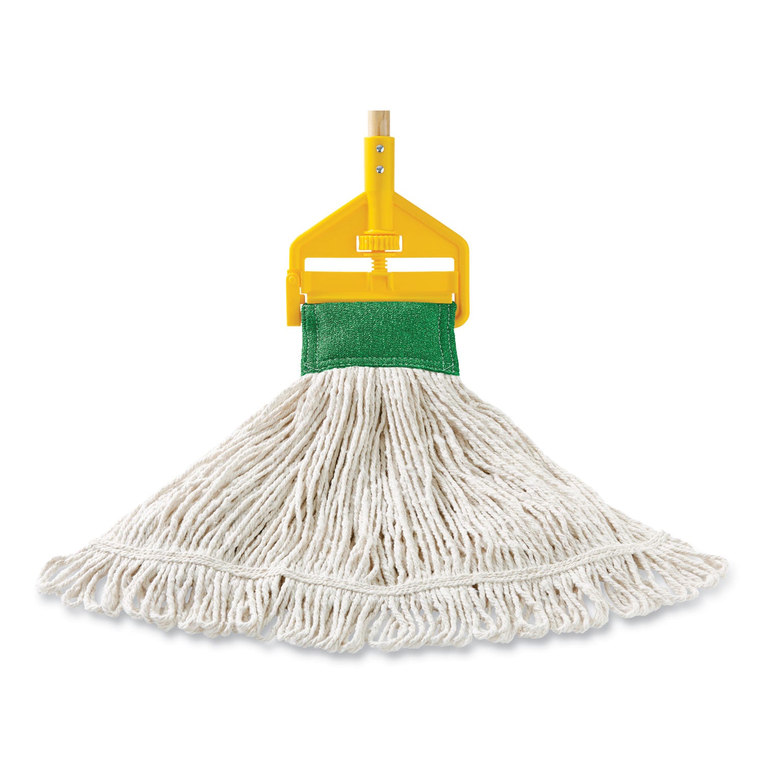 Super Stitch Blend Mop Head, Large, Cotton/Synthetic, White, 6/Carton