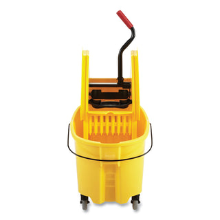 wavebrake-20-bucket-wringer-combos-down-press-35-qt-plastic-yellow_rcpfg757788yel - 2