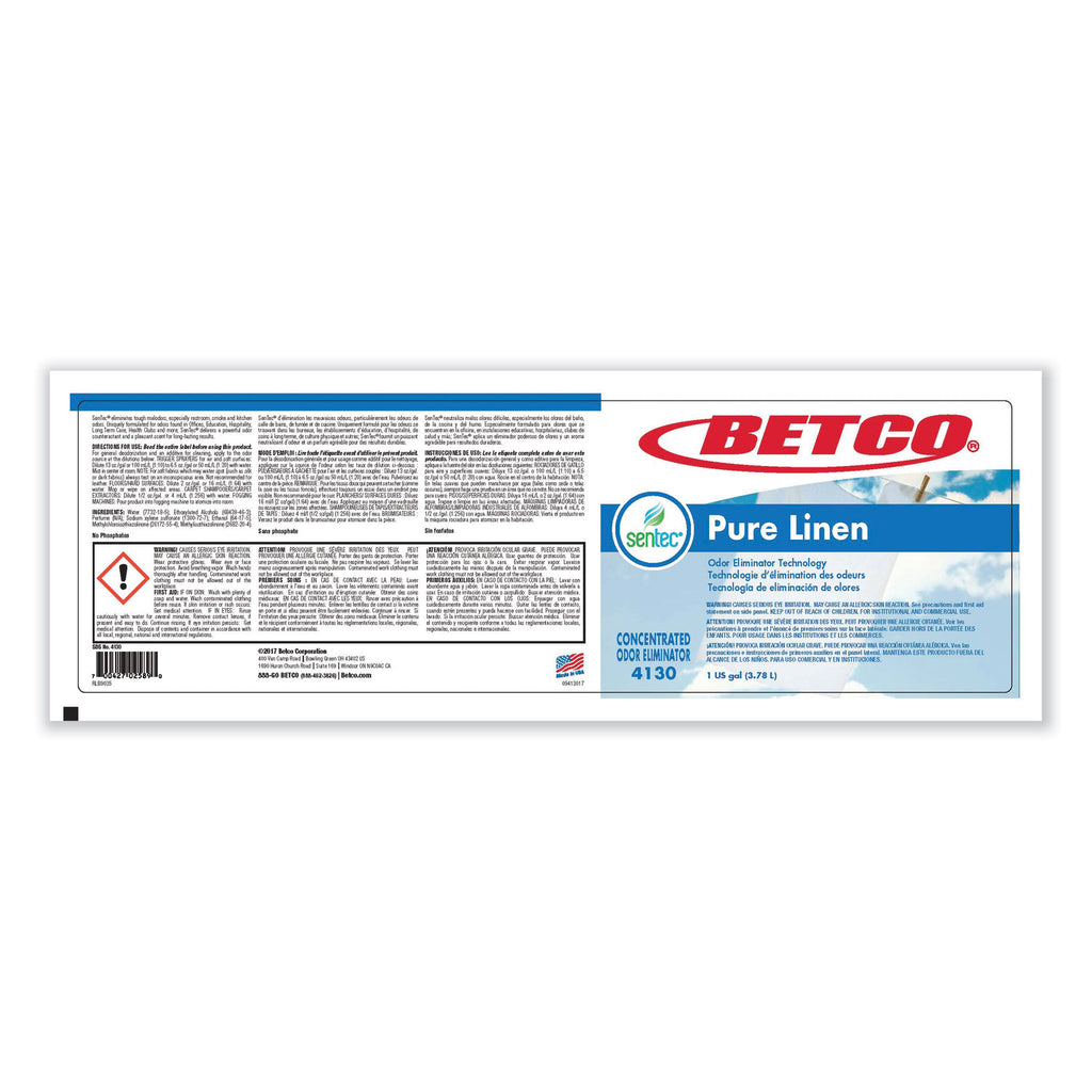 SenTec Pure Linen Concentrate Odor Eliminator, Pure Linen Scent, 2 L Bottle, 2/Carton