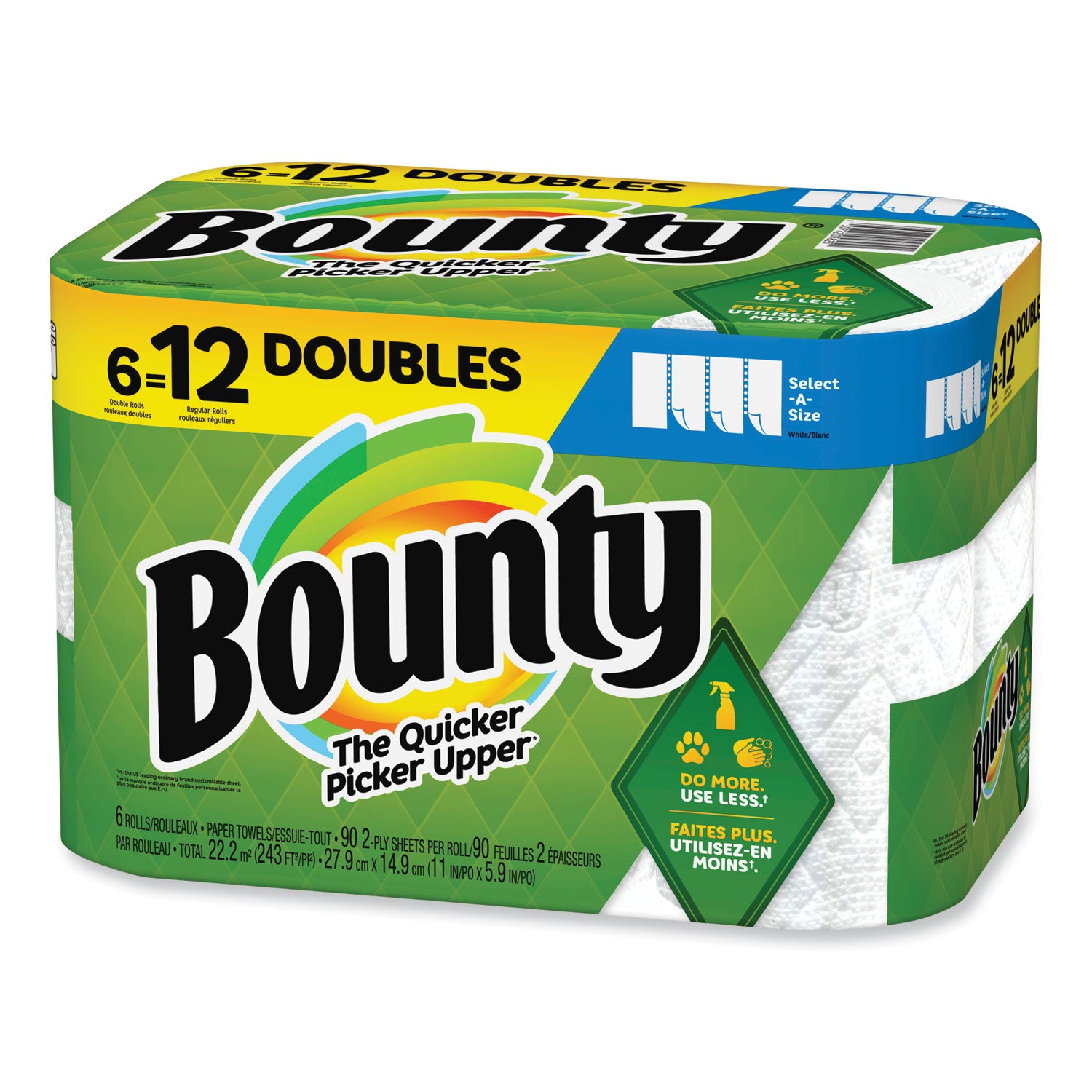 select-a-size-kitchen-roll-paper-towels-2-ply-6-x-11-white-90-sheets-double-roll-6-rolls-carton_pgc05825 - 1