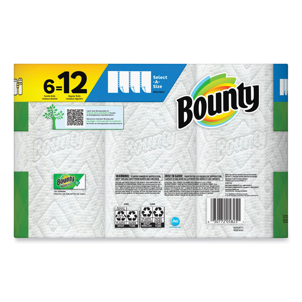 select-a-size-kitchen-roll-paper-towels-2-ply-6-x-11-white-90-sheets-double-roll-6-rolls-carton_pgc05825 - 2