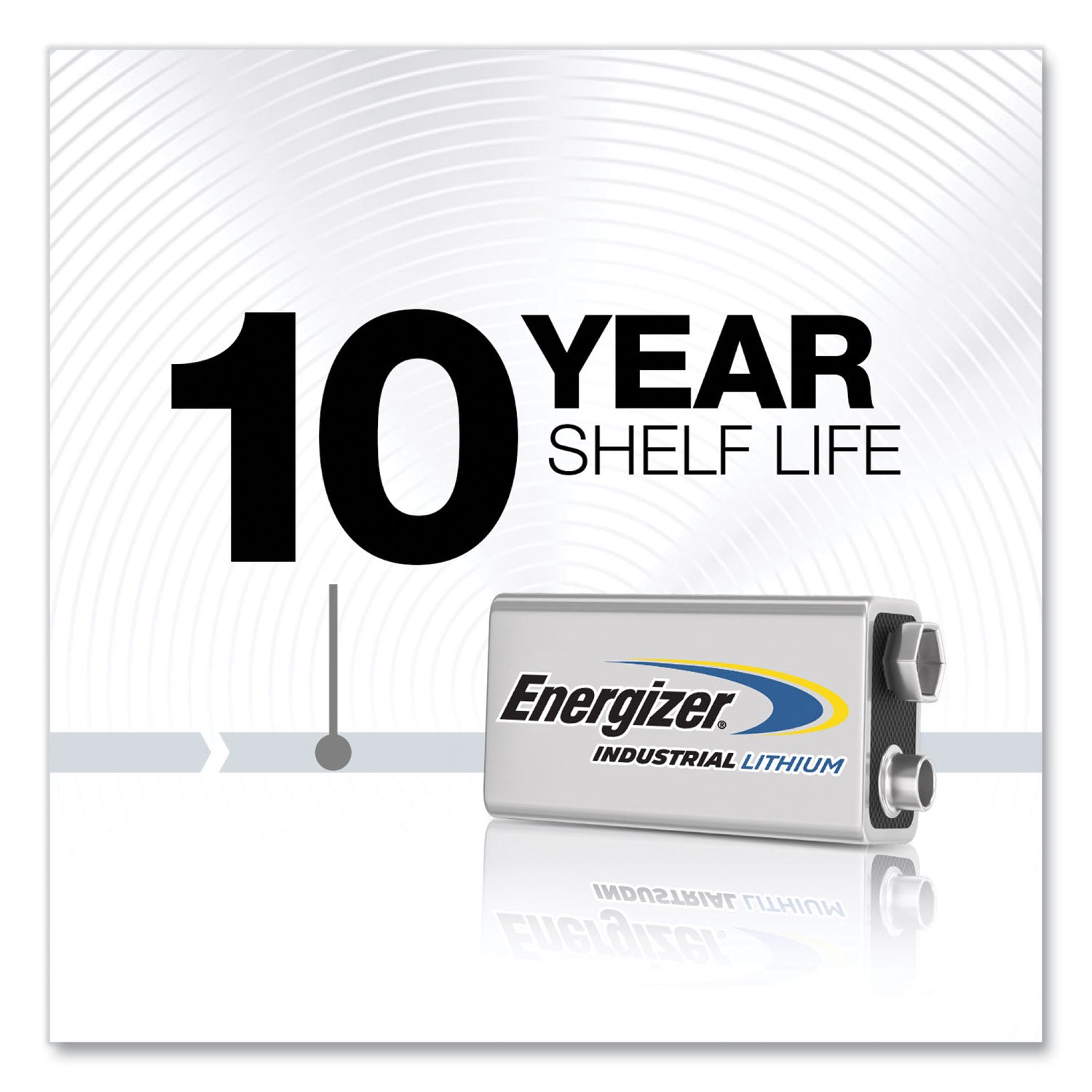 Industrial Lithium 9V Battery, 9 V, 12/Box