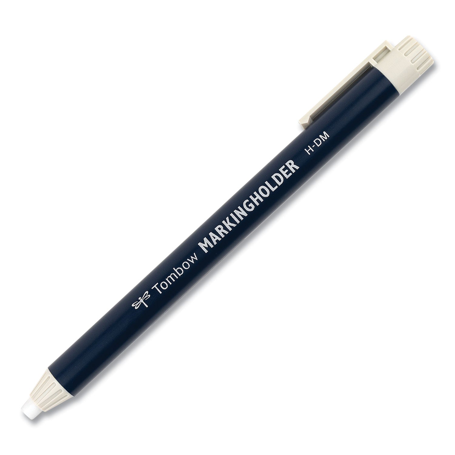 Wax-Based Marking Pencil, 4.4 mm, White Wax, Navy Blue Barrel, 10/Box