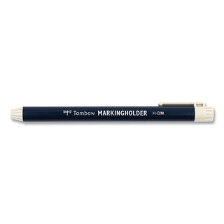 Wax-Based Marking Pencil, 4.4 mm, White Wax, Navy Blue Barrel, 10/Box