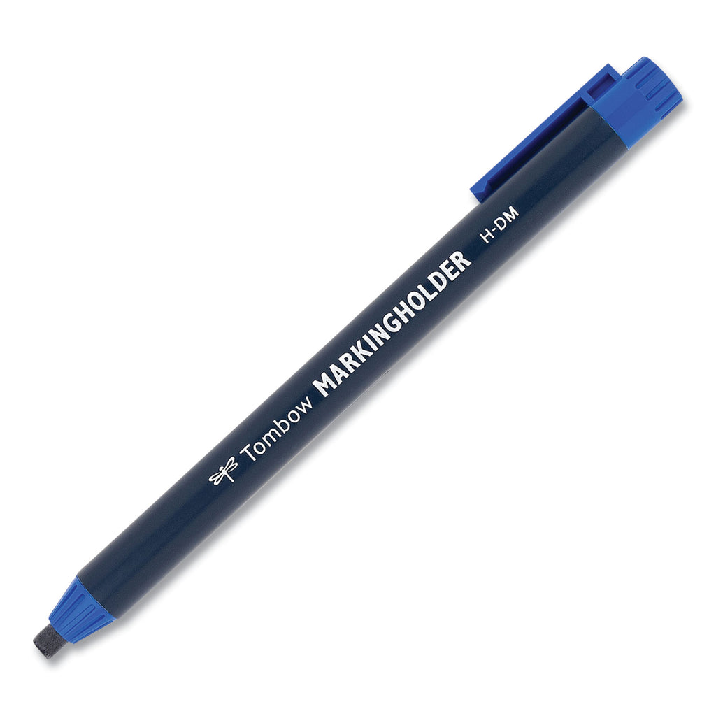 Wax-Based Marking Pencil, 4.4 mm, Blue Wax, Navy Blue Barrel, 10/Box