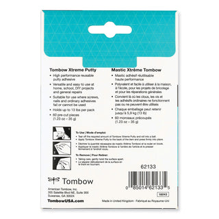 Xtreme Putty, Removable and Reusable, 1.23 oz, 60/Pack