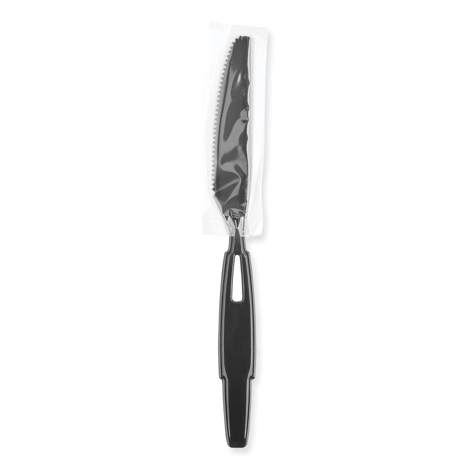 SmartStock Wrapped Heavy-Weight Cutlery Refill, Knife, Black, 960/Carton